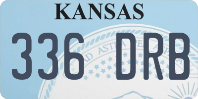 KS license plate 336DRB