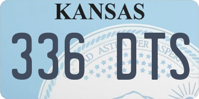 KS license plate 336DTS
