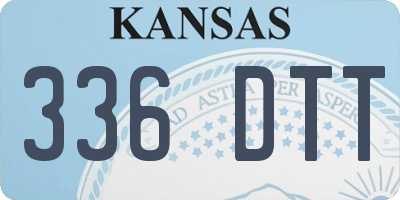 KS license plate 336DTT