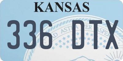 KS license plate 336DTX