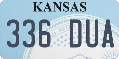 KS license plate 336DUA