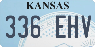KS license plate 336EHV