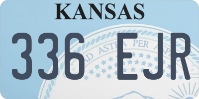 KS license plate 336EJR