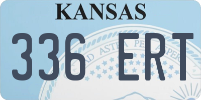 KS license plate 336ERT