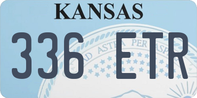 KS license plate 336ETR