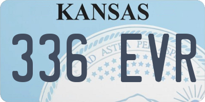 KS license plate 336EVR