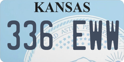 KS license plate 336EWW