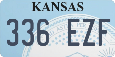 KS license plate 336EZF