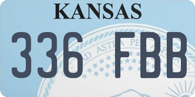 KS license plate 336FBB