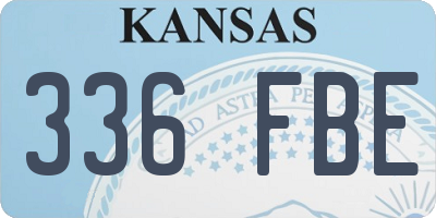 KS license plate 336FBE