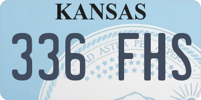 KS license plate 336FHS