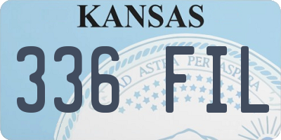 KS license plate 336FIL