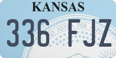 KS license plate 336FJZ