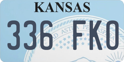 KS license plate 336FKO