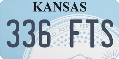 KS license plate 336FTS