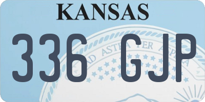KS license plate 336GJP
