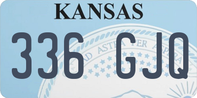 KS license plate 336GJQ