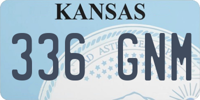 KS license plate 336GNM