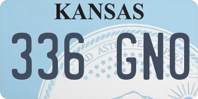 KS license plate 336GNO