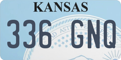 KS license plate 336GNQ