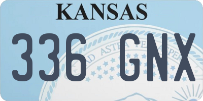 KS license plate 336GNX