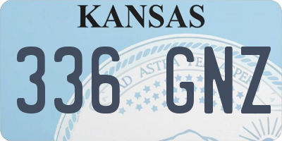 KS license plate 336GNZ