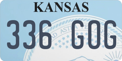 KS license plate 336GOG