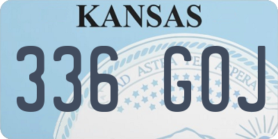 KS license plate 336GOJ