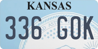 KS license plate 336GOK