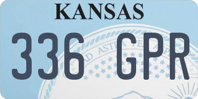KS license plate 336GPR