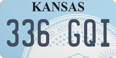 KS license plate 336GQI