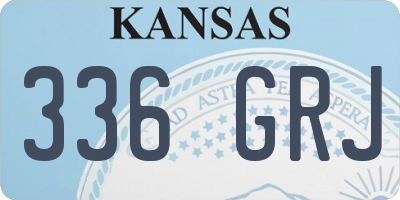 KS license plate 336GRJ