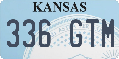 KS license plate 336GTM