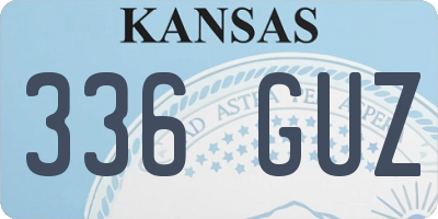 KS license plate 336GUZ