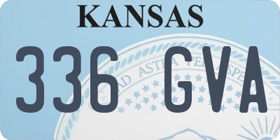 KS license plate 336GVA