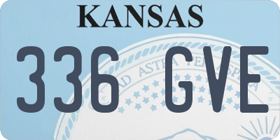 KS license plate 336GVE