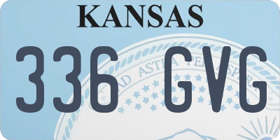 KS license plate 336GVG