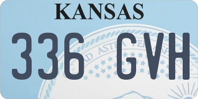 KS license plate 336GVH