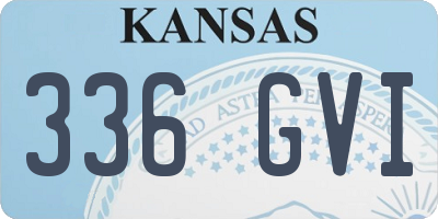 KS license plate 336GVI