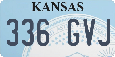 KS license plate 336GVJ