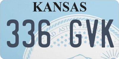 KS license plate 336GVK