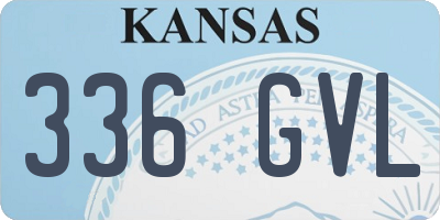 KS license plate 336GVL