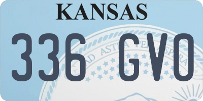 KS license plate 336GVO