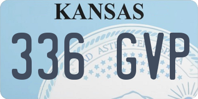 KS license plate 336GVP