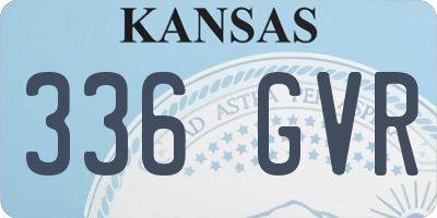 KS license plate 336GVR