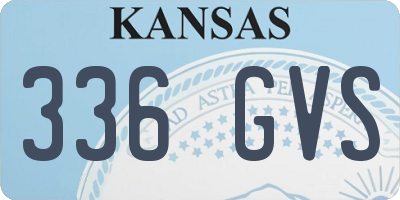 KS license plate 336GVS