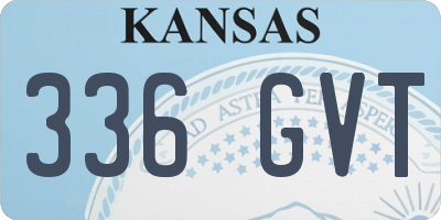 KS license plate 336GVT