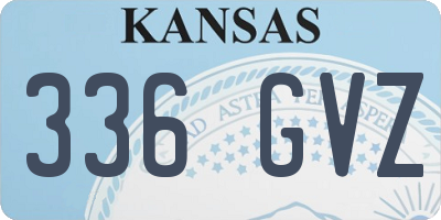 KS license plate 336GVZ