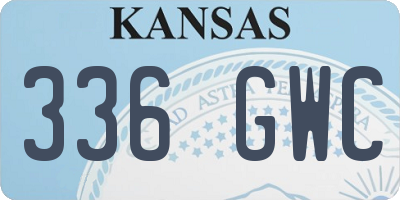 KS license plate 336GWC