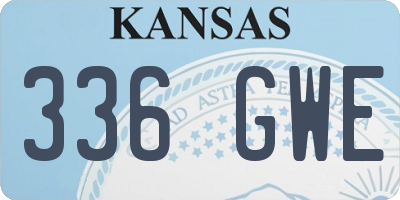 KS license plate 336GWE